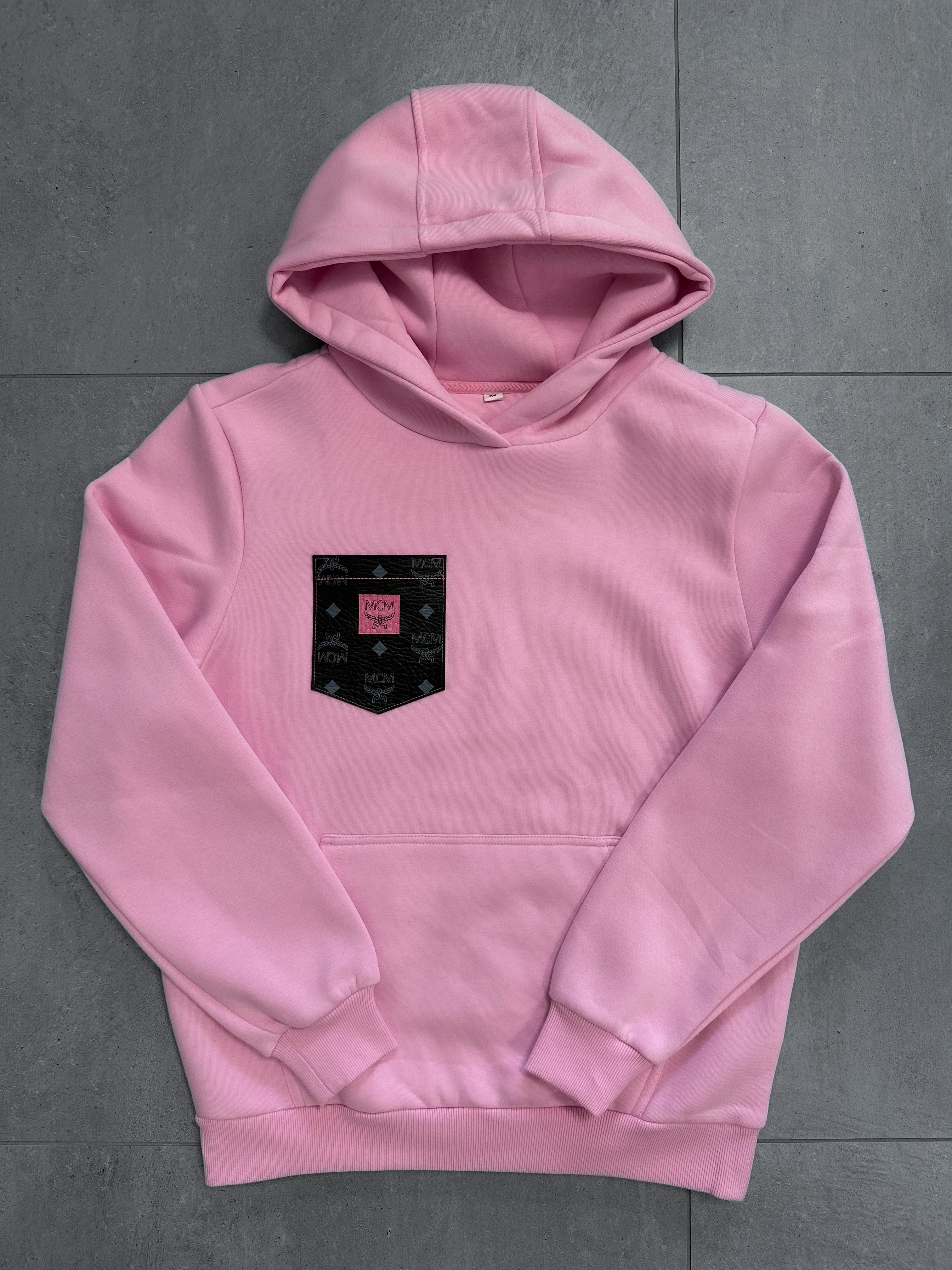 Frauen Fluffy Hoody (Pink/Black)