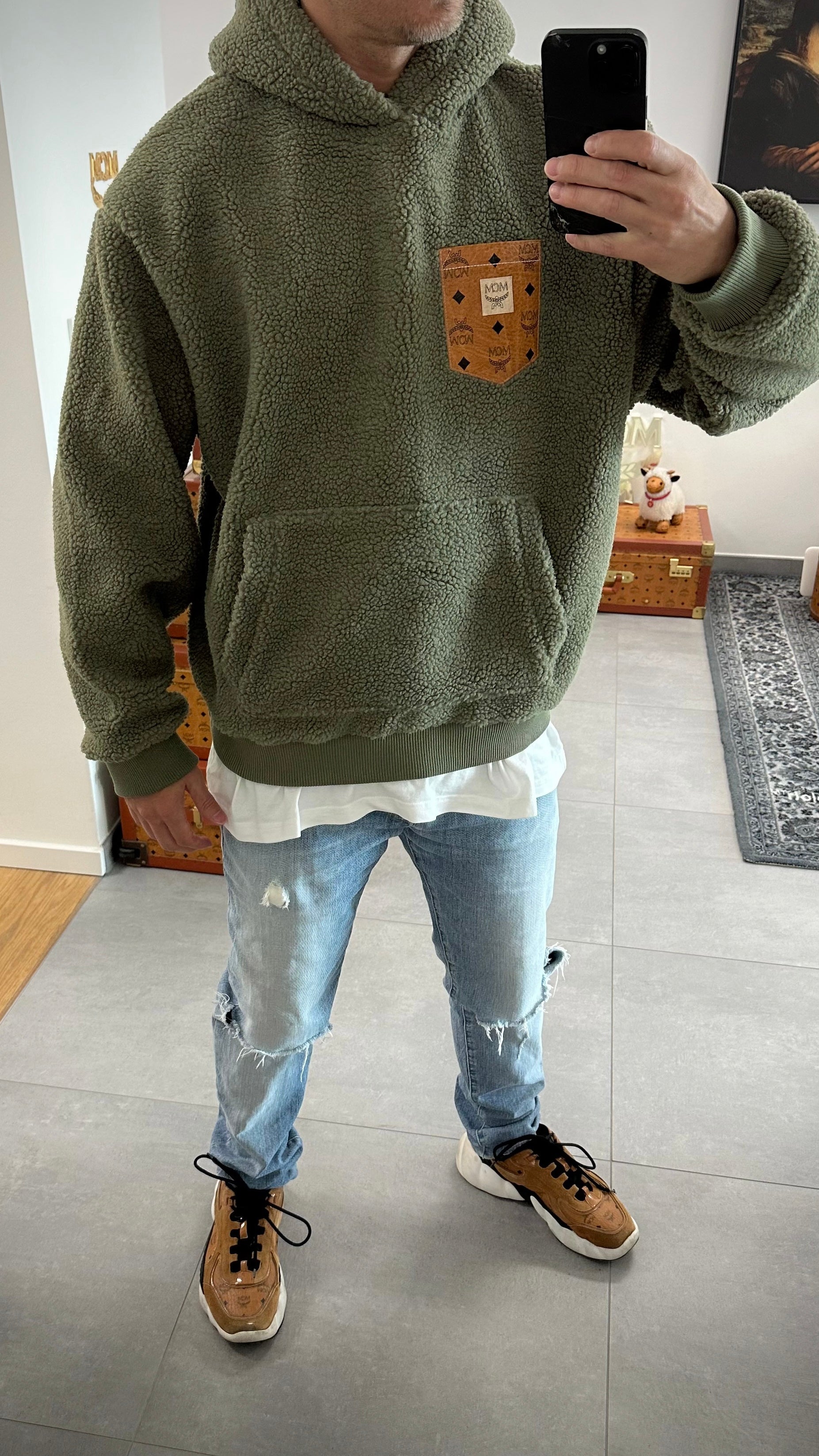 OVERSIZED Teddy Hoody (khaki)