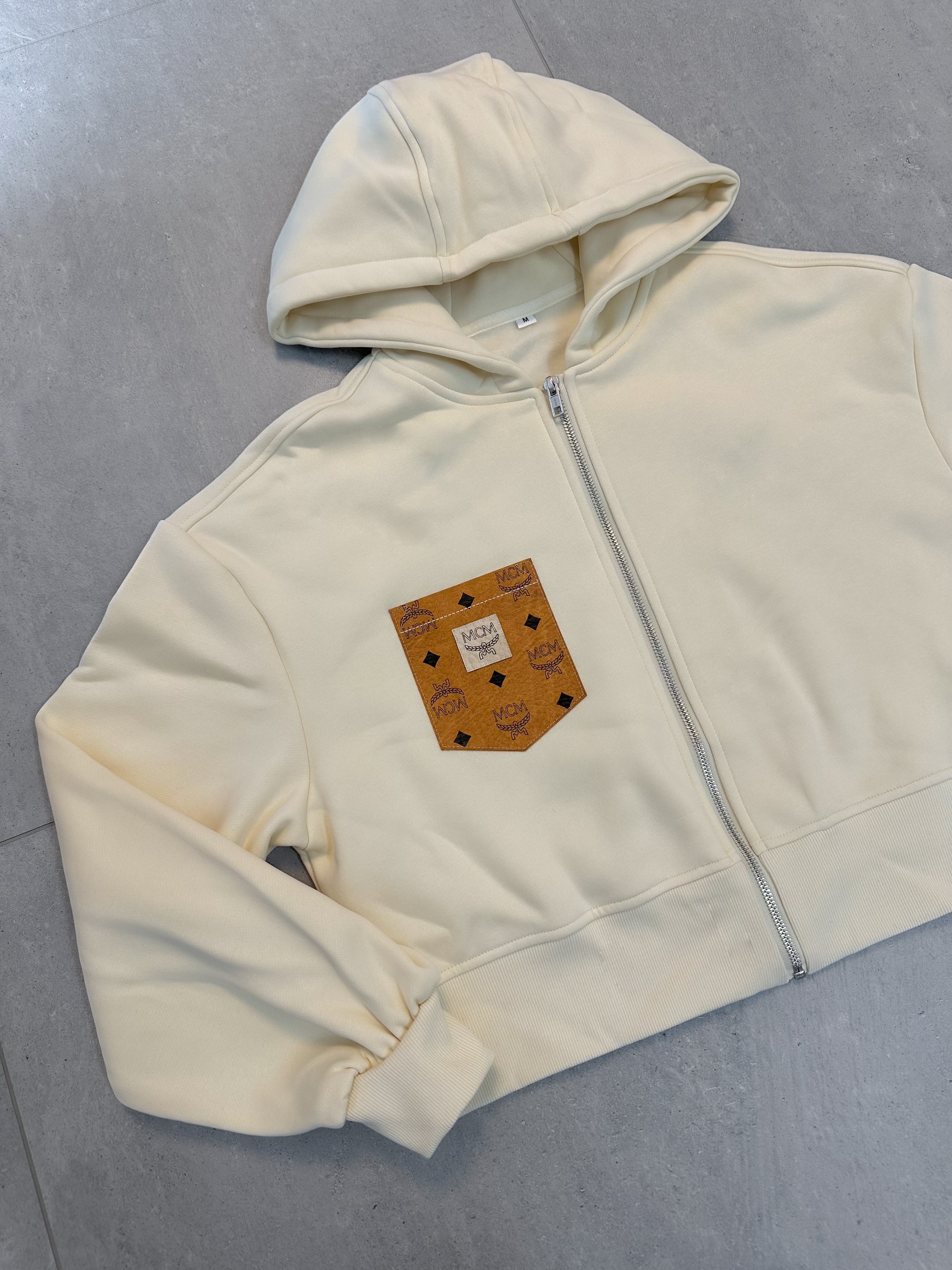 cropped Zip Jacke Frauen (beige)