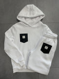 Frauen Fluffy Anzug weiss (Oberteil S, Hose XS)