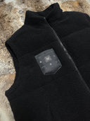 Herren Teddy Weste schwarz (mit Metallplakette)