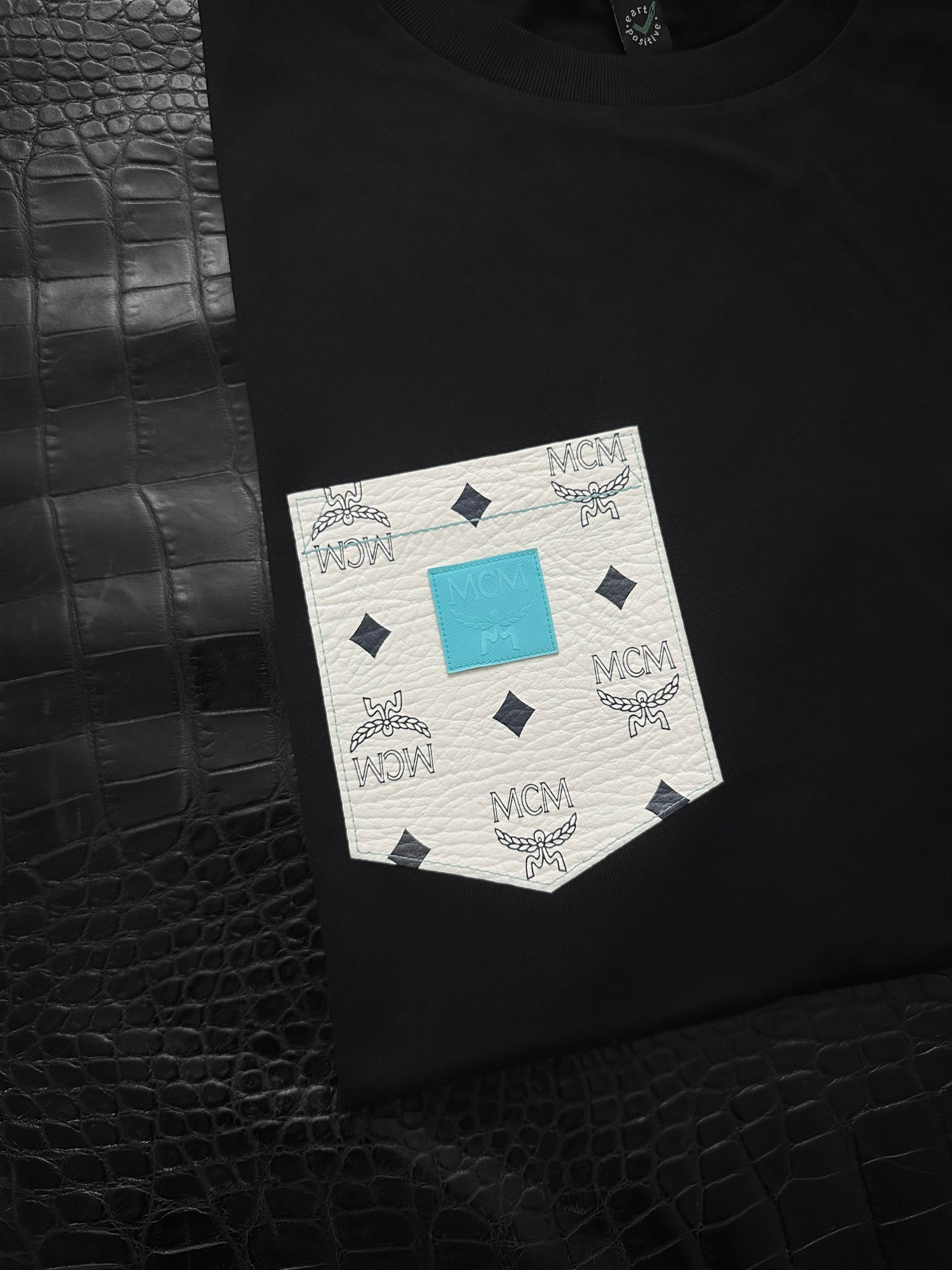 Herren BLACK/WHITE/TÜRKIS Shirt