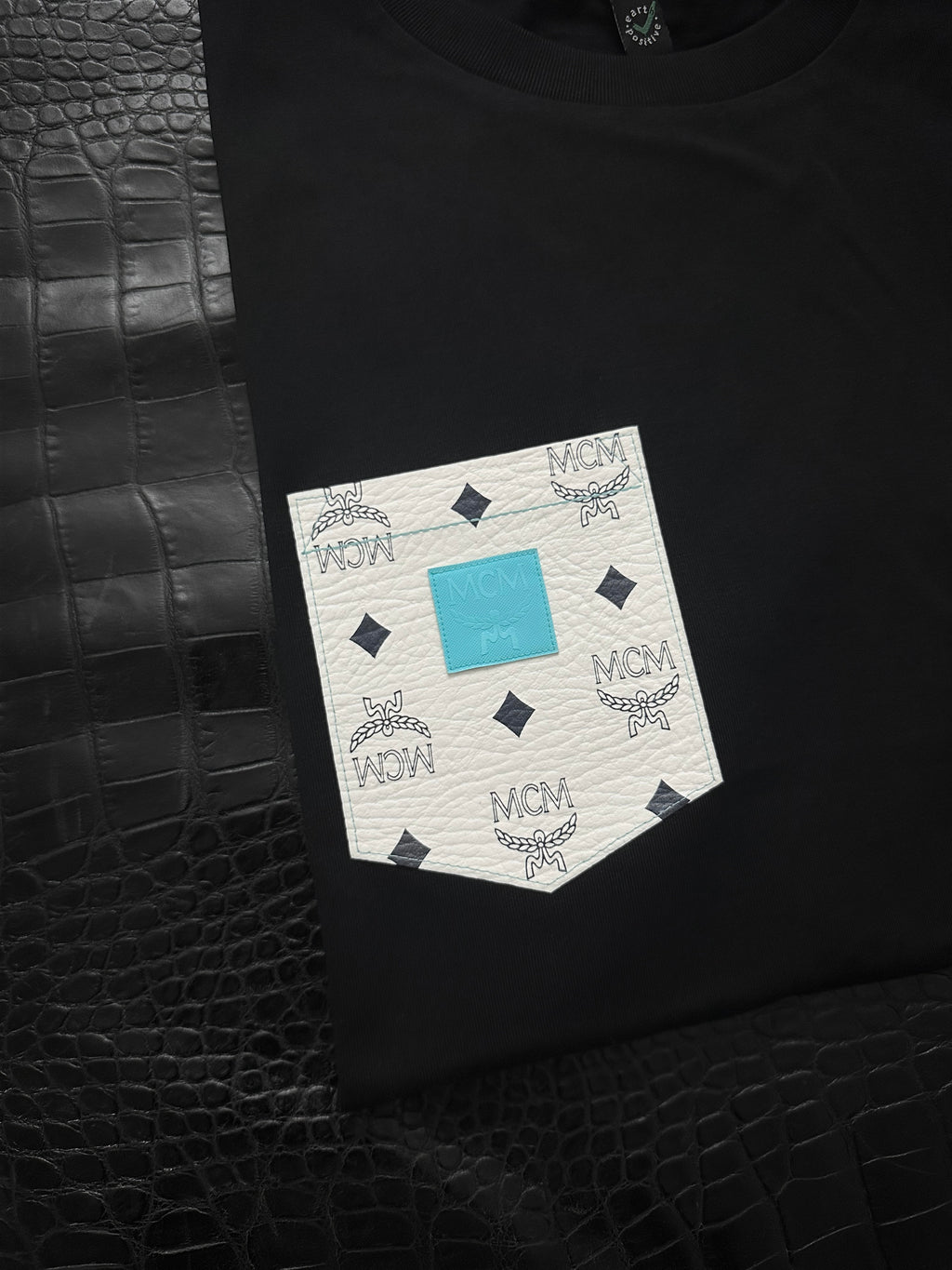 Herren BLACK/WHITE/TÜRKIS Shirt