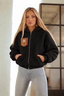 Frauen OVERSIZED Teddy Kapuzenjacke