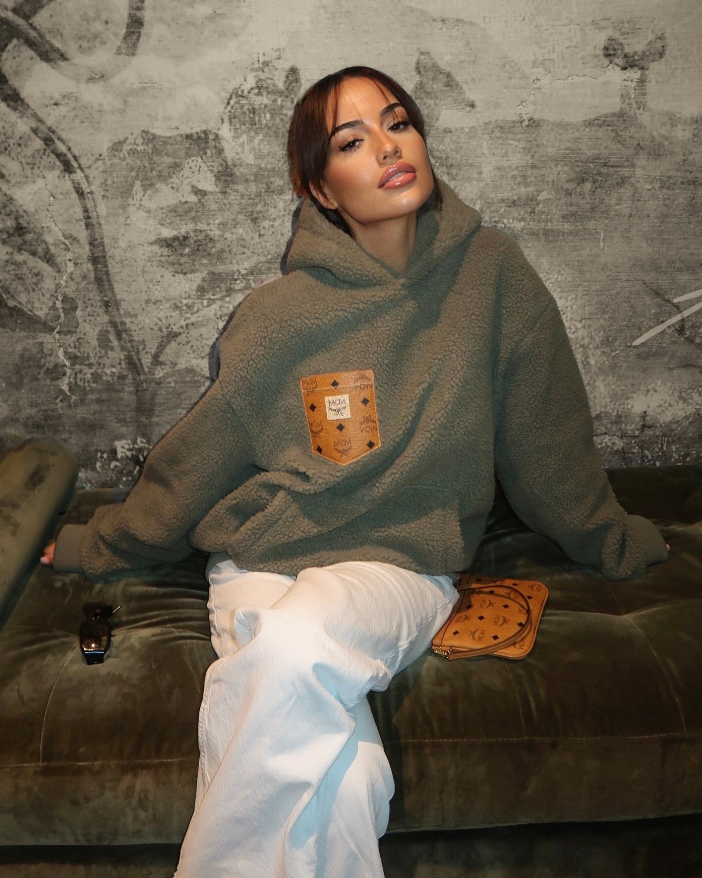 OVERSIZED Teddy Hoody (khaki)