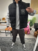 Herren Teddy Weste schwarz (mit Metallplakette)