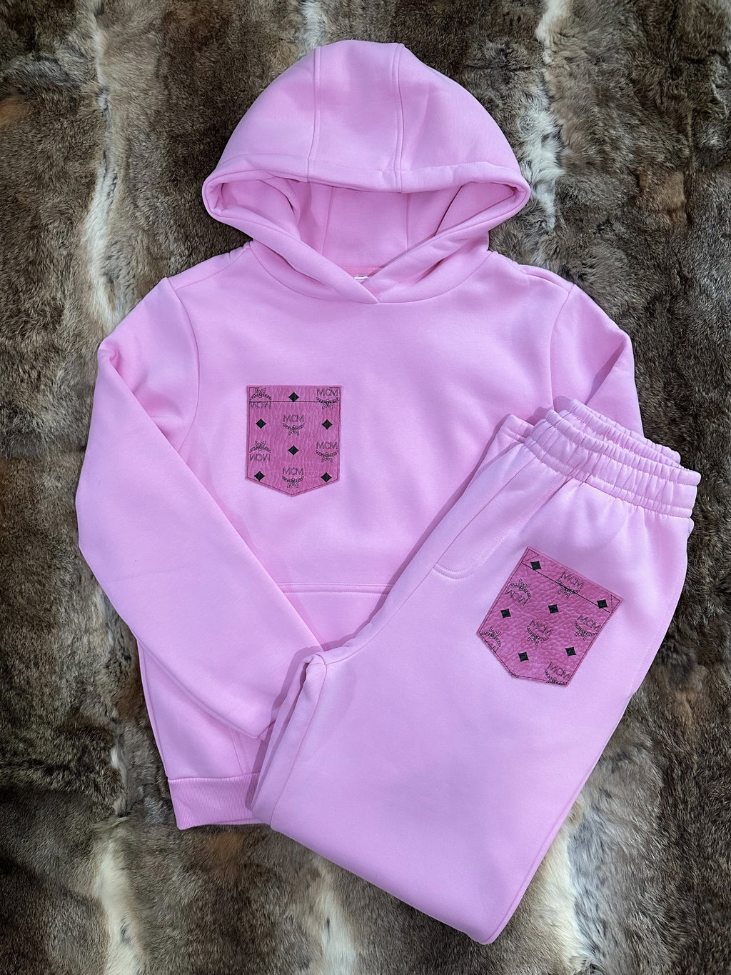 Frauen Hoody + Hose (Pink, XS)