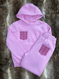 Frauen Hoody + Hose (Pink, XS)