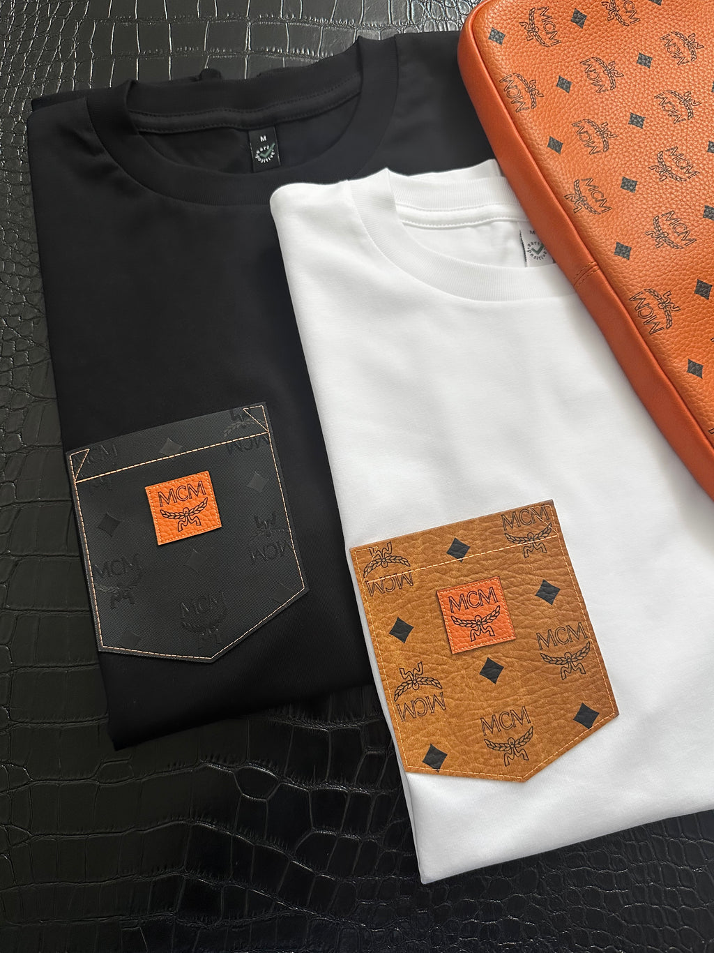 2 x Orange Pocketshirt (Herren oder Frauen)