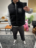 Herren Teddy Weste schwarz (mit Metallplakette)