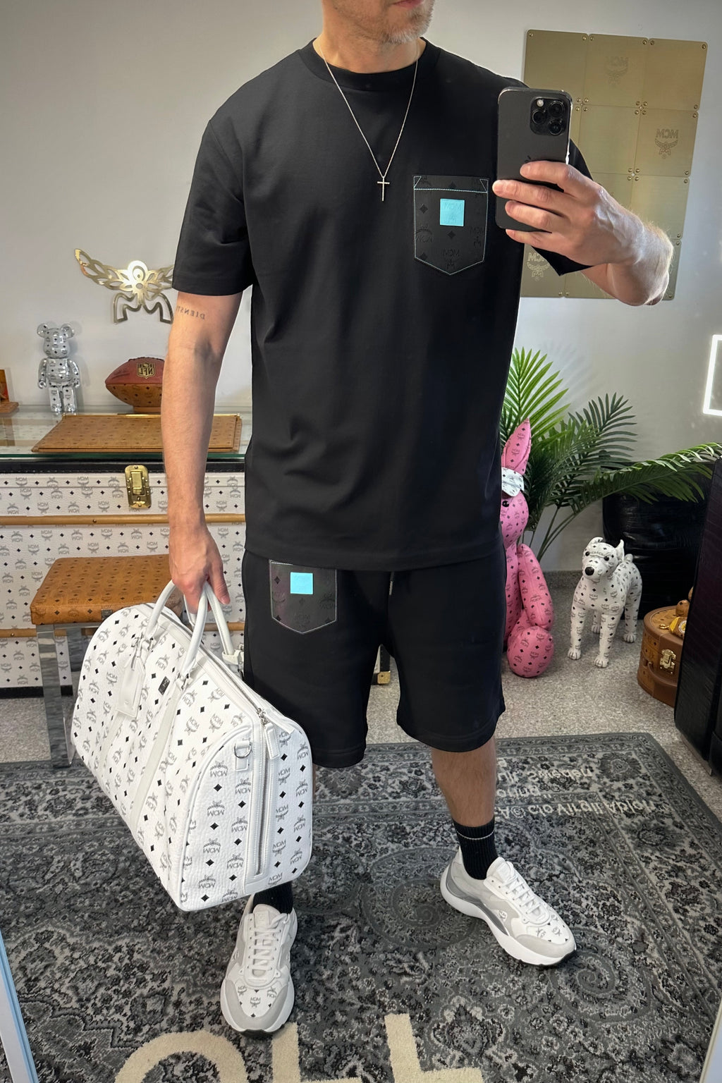 Herren Shorts + Shirt Multicolore (schwarz)