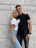 Herren BLACK/WHITE/TÜRKIS Shirt