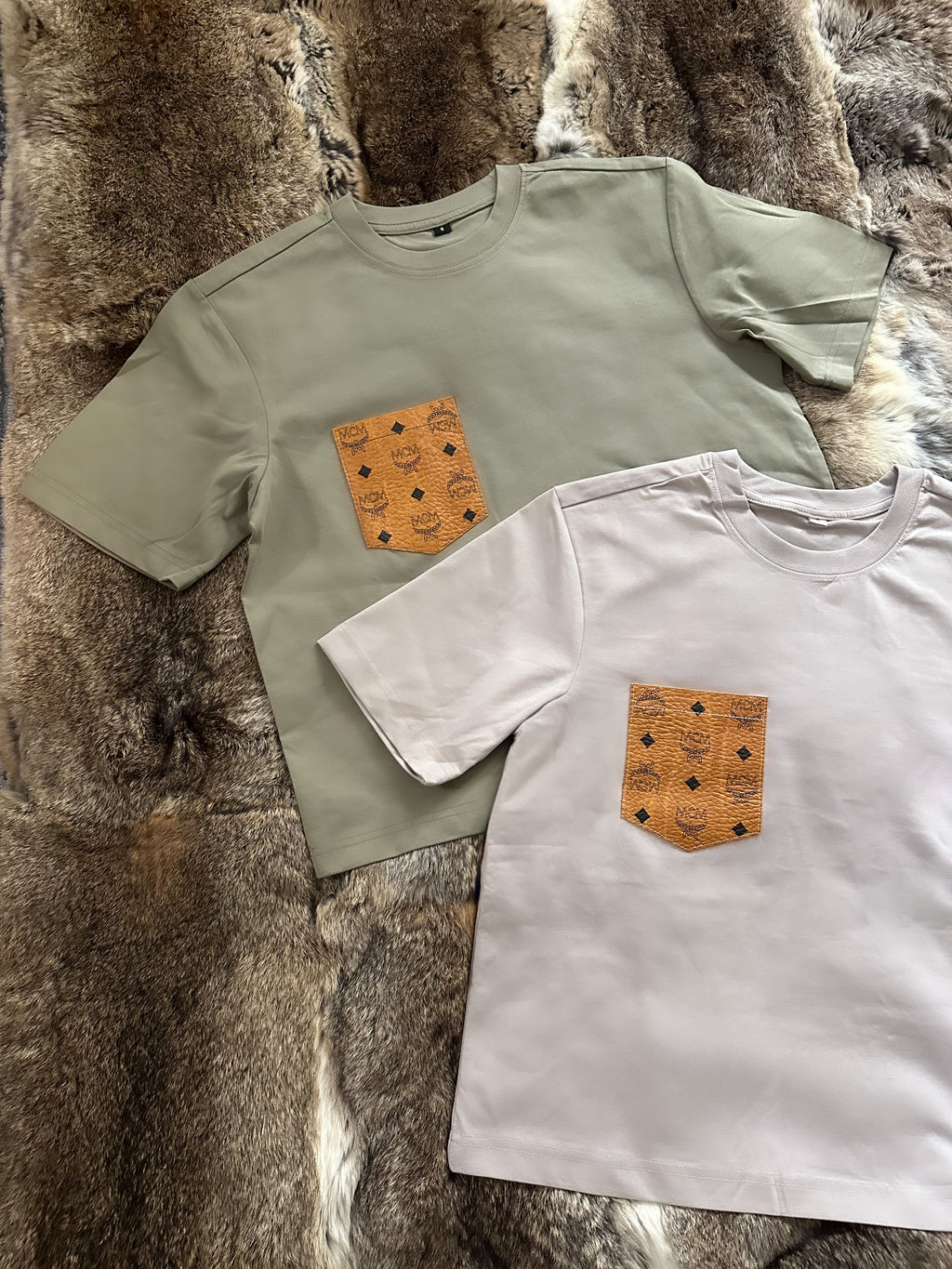 2 x Frauen Pocketshirt (olive + cloud)