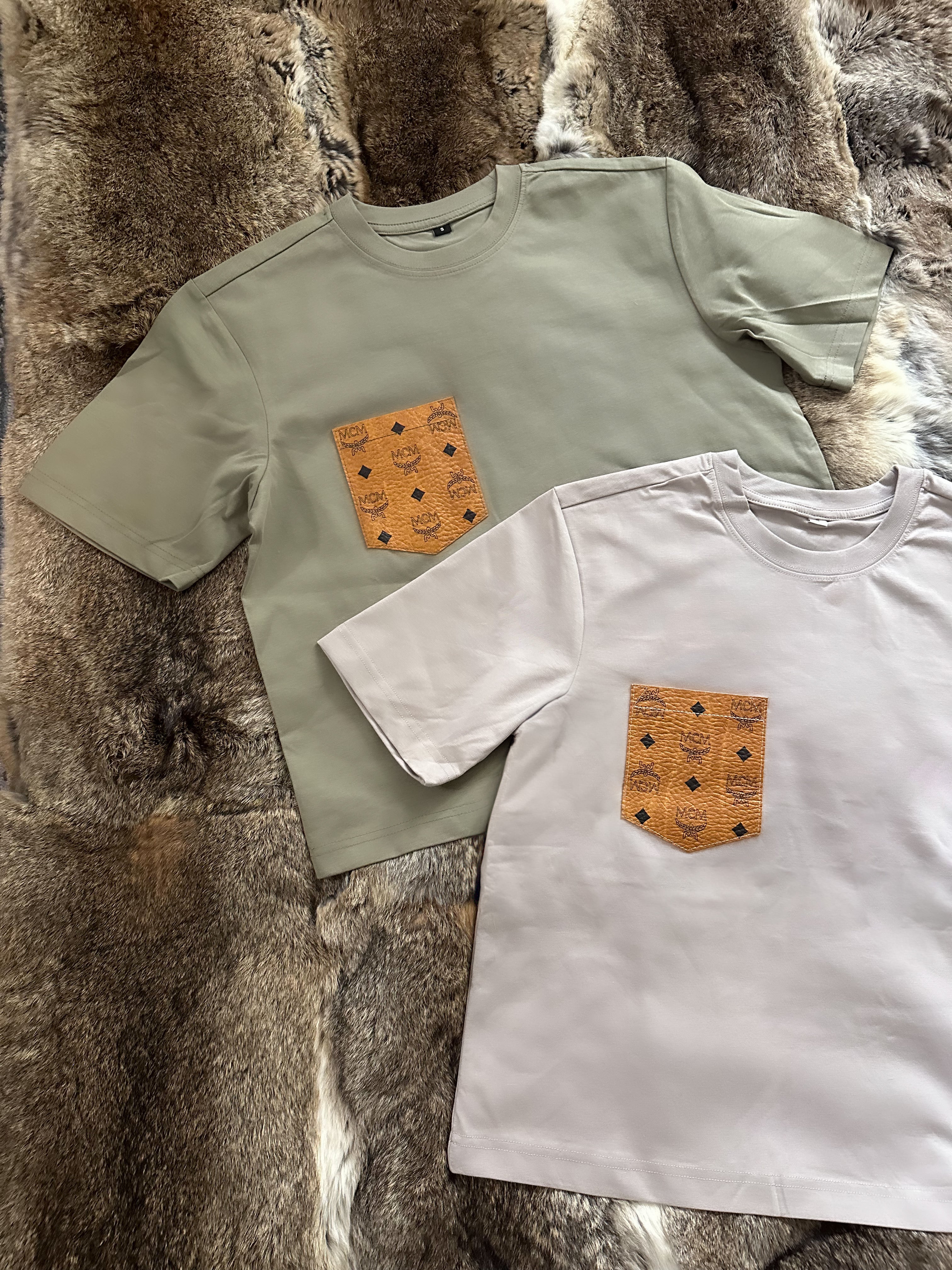 2 x Frauen Pocketshirt (olive + cloud)
