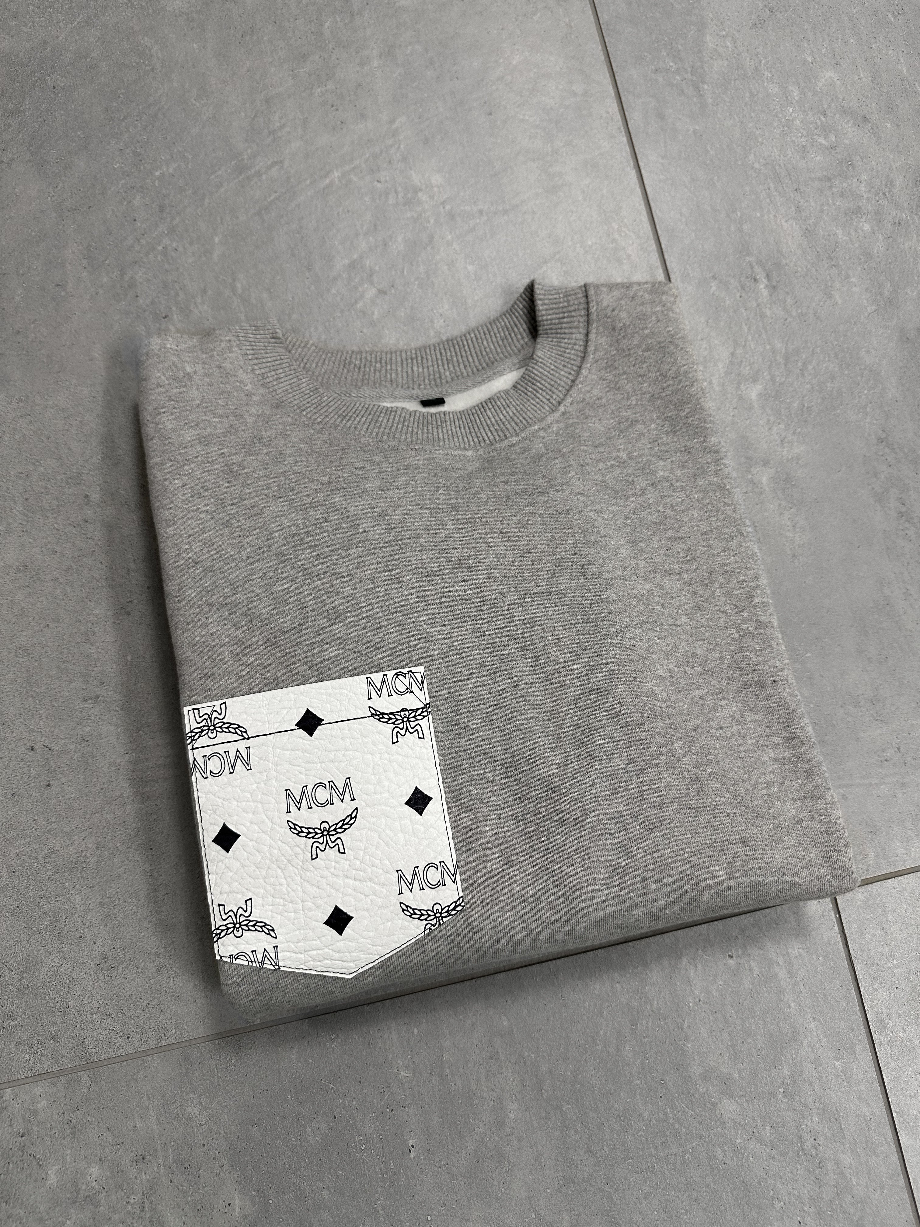 Frauen Sweatshirt (grau/weiss)