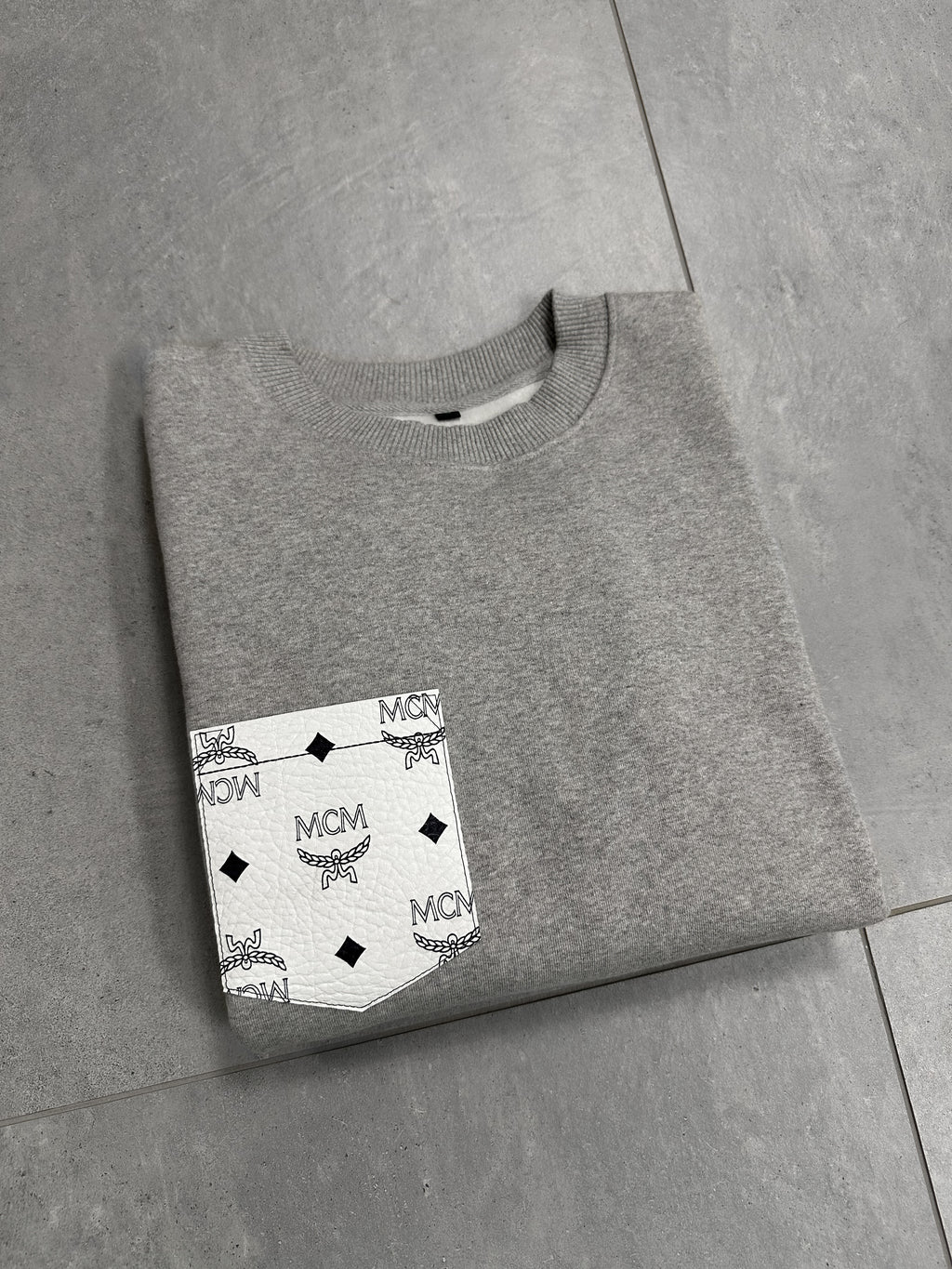 Frauen Sweatshirt (grau/weiss)