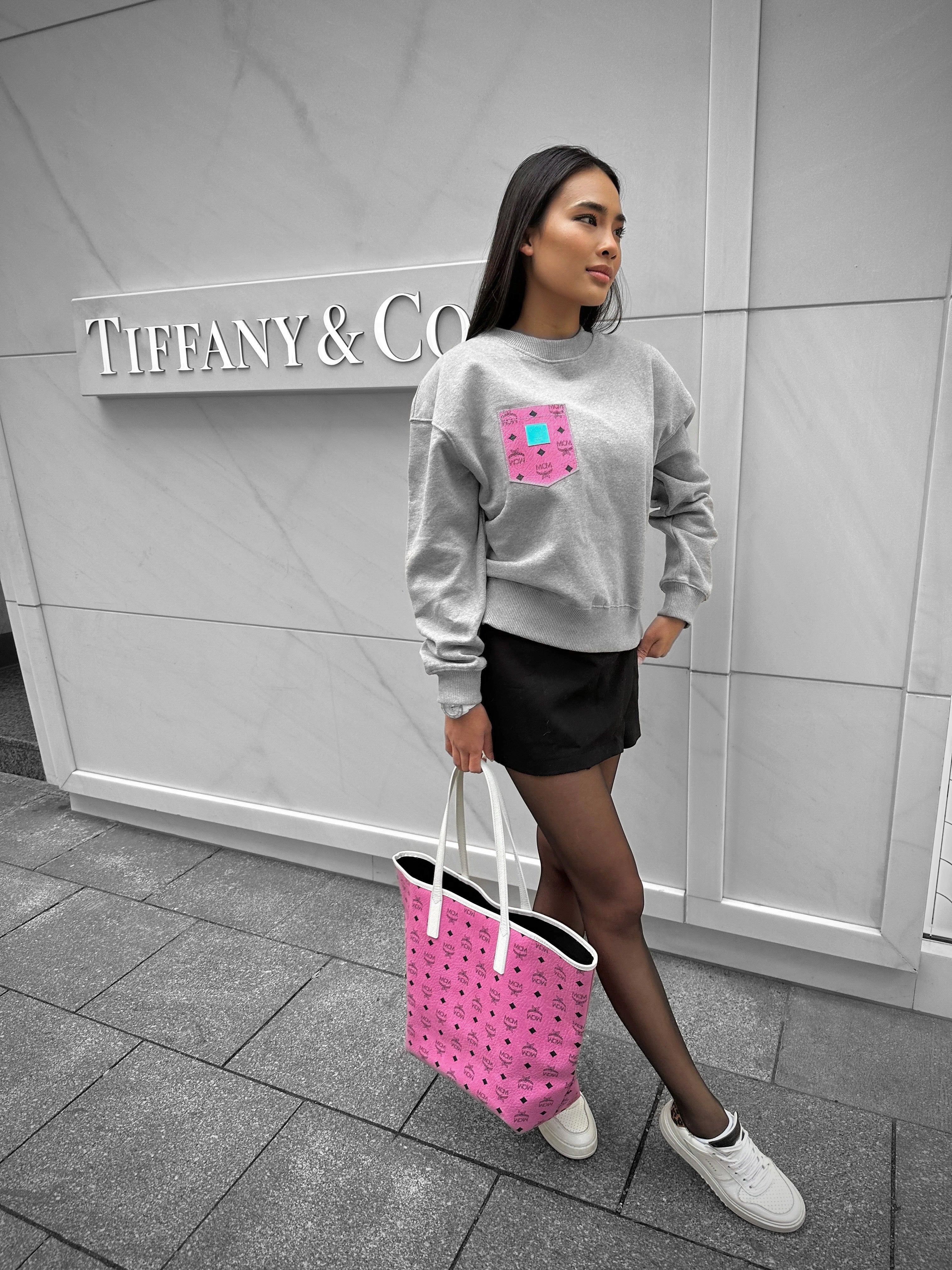 Frauen Sweatshirt (grau/pink)