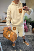 Herren Shorts + Hoody (beige)