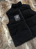 Herren Teddy Weste schwarz (mit Metallplakette)