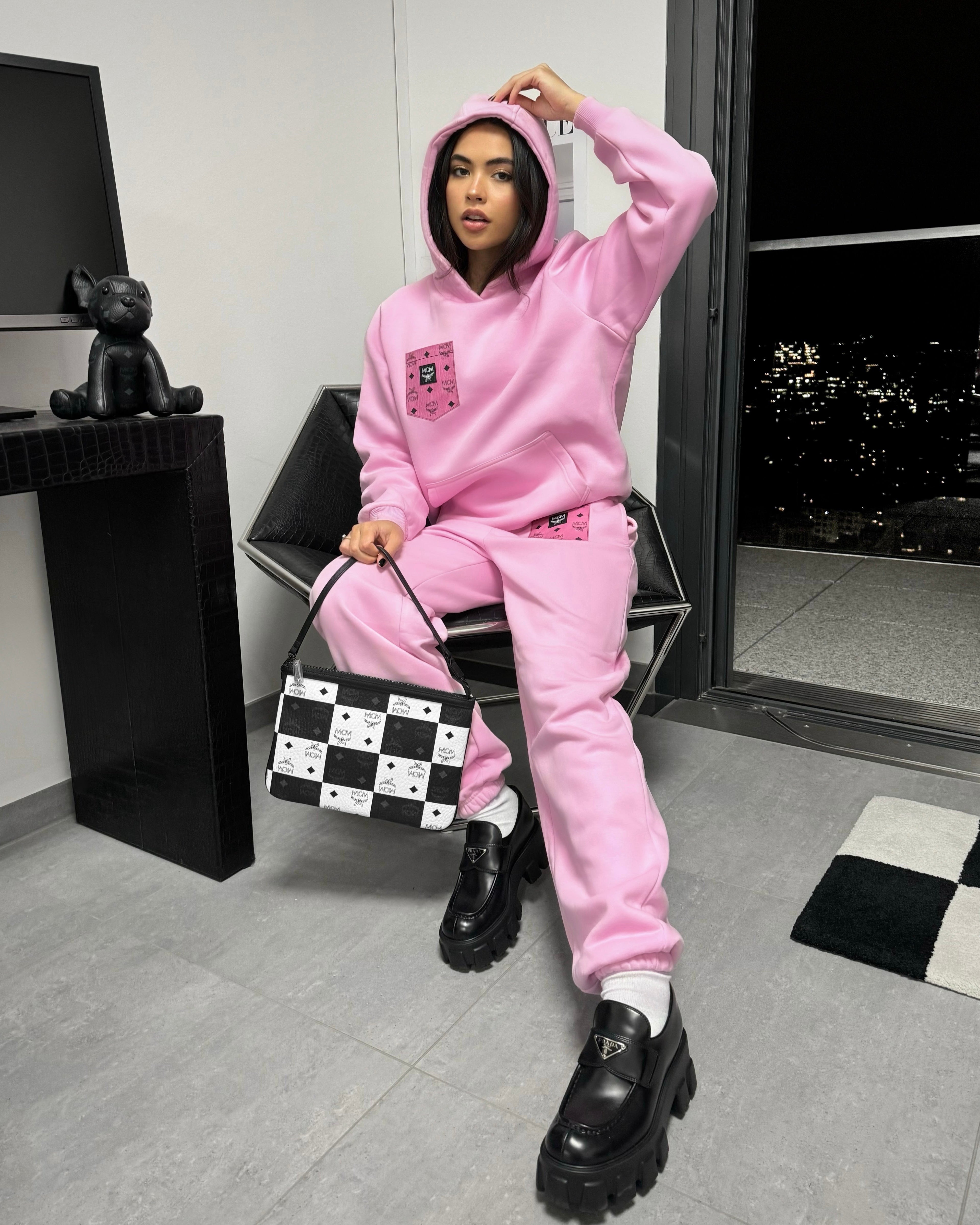 Frauen Fluffy Hose (Pink)