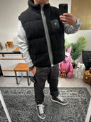 Herren Teddy Weste schwarz (mit Metallplakette)