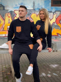 Pulli + Hose cognac (Herren oder Frauen)