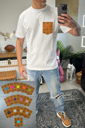 2 x Herren Shirt cognac (weiss)